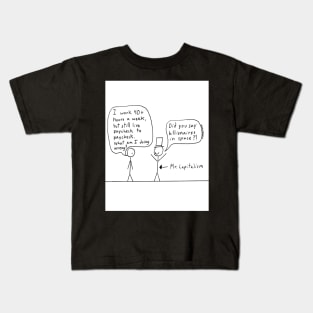 Mr. Capitalism (white background) Kids T-Shirt